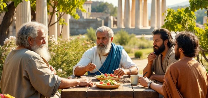 vegetarianismo nell'antichità (foto generata con ChatGPT)