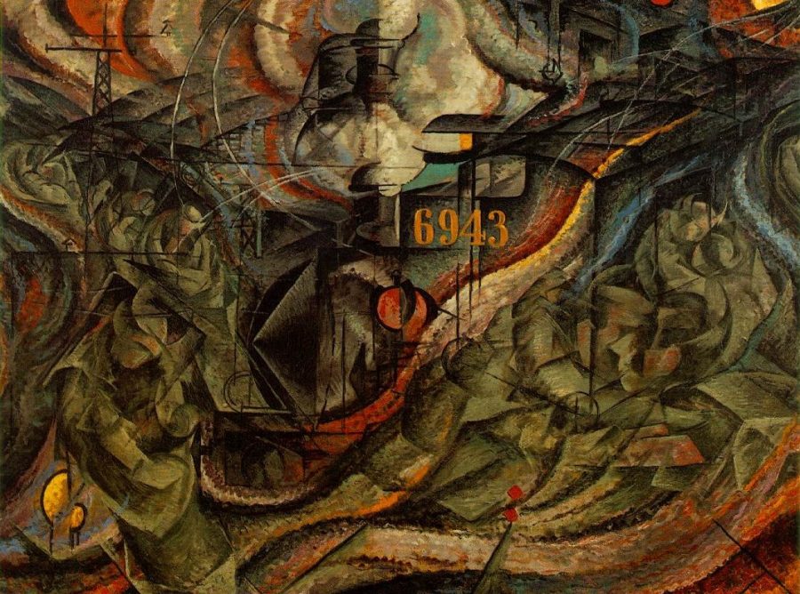 States_of_Mind-_The_Farewells_by_Umberto_Boccioni,_1911 emozioni del cambiamento