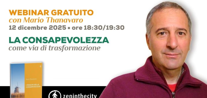 Webinar 'La consapevolezza come via di trasformazione' con Mario Thanavaro